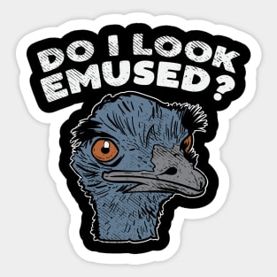 Funny Emu Bird Gifts, Funny Emo Music Quote Sticker